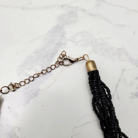 Vintage 90s Black & Gold Twist Cable Necklace - Picture 8 of 8